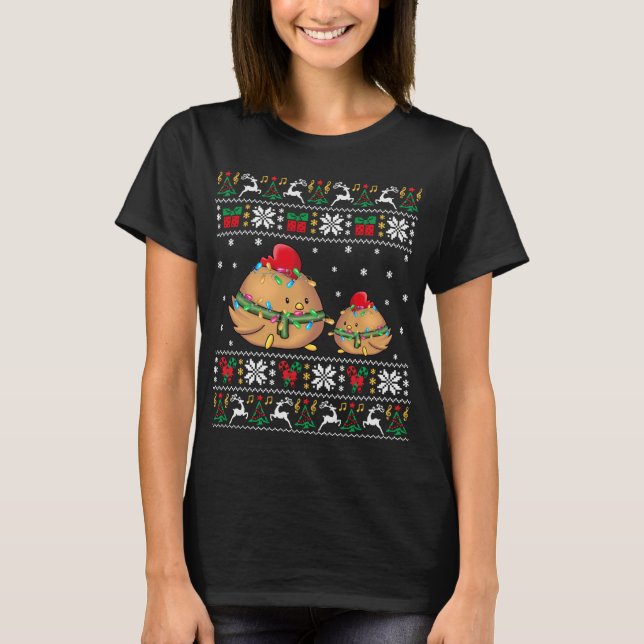 Chicken Ugly Christmas Sweater Xmas Lights Matchin (Front)