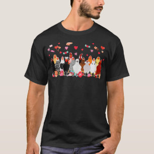 Chicken Valentines Day  Heart Animals Lover Chicke T-Shirt