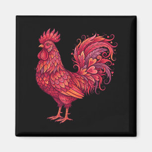 Chicken Valentines Day Heart For Farmers Cute Chic Magnet