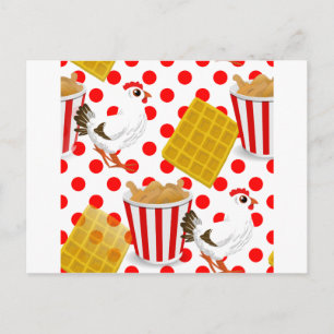 chicken waffles postcard