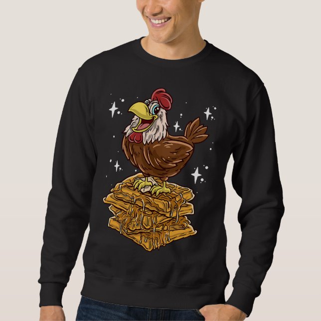 Chicken Waffles Waffle Joke   Sweatshirt (Front)