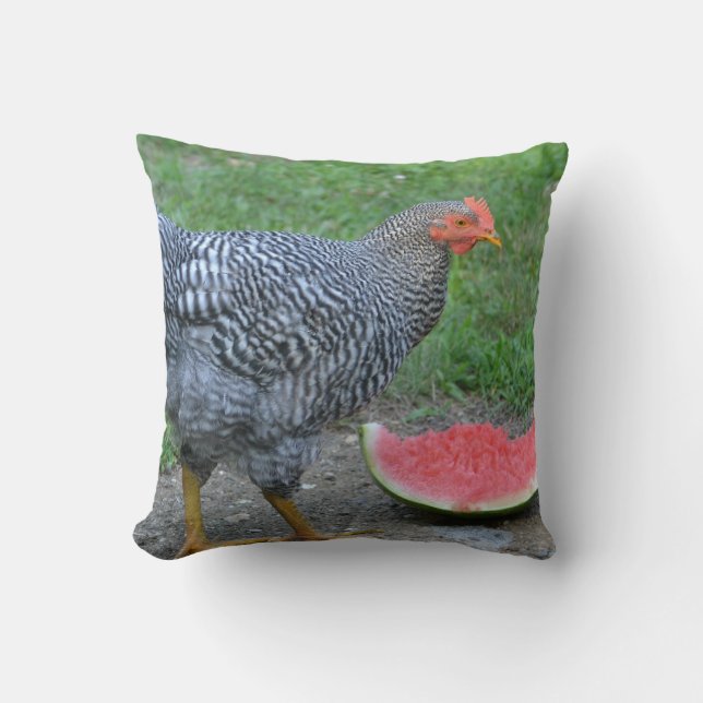 Chicken & Watermelon Pillow (Front)