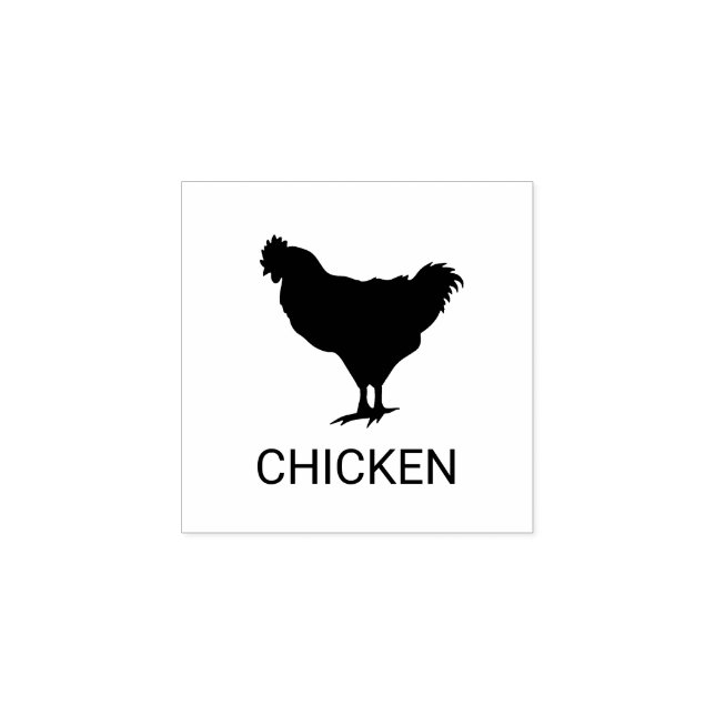 Chicken Wedding Meal Choice Rubber Stamp (Imprint)