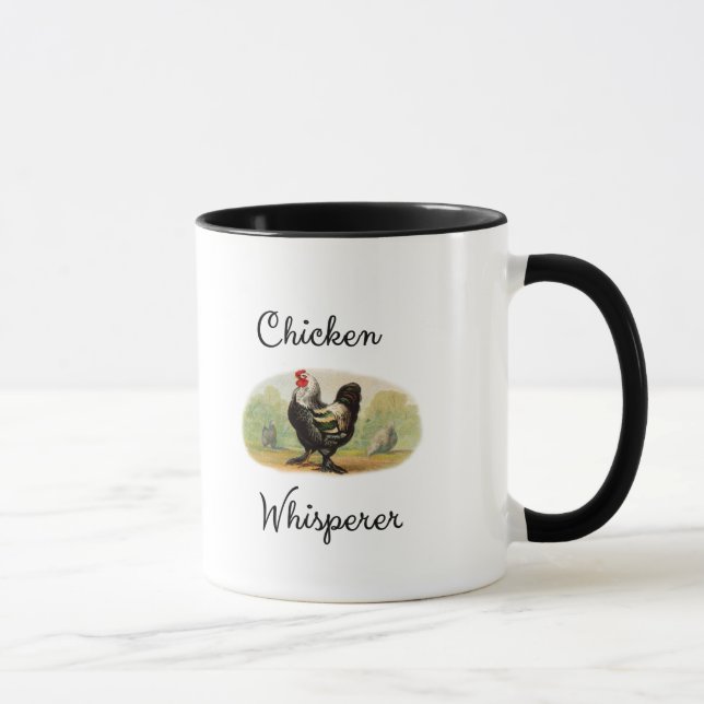 Chicken Whisperer Antique Rooster Funny Humourous Mug (Right)