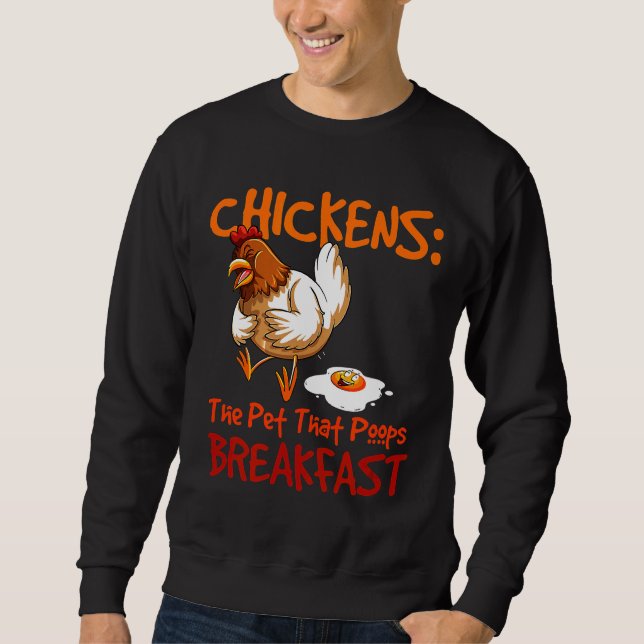 Chicken Whisperer Breakfast Farmer For Men   Sweatshirt (Front)