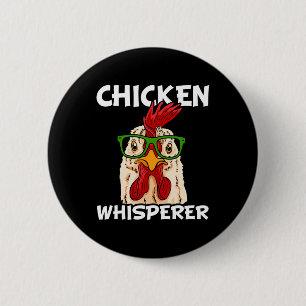 Chicken Whisperer Chicken Farmer Nerd Farm Rooster 6 Cm Round Badge