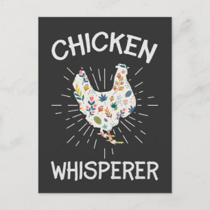 chicken whisperer funny hen poultry farmer chicken postcard