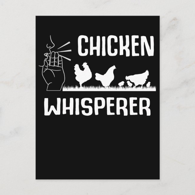 Chicken Whisperer Hen Farmer Postcard (Front)