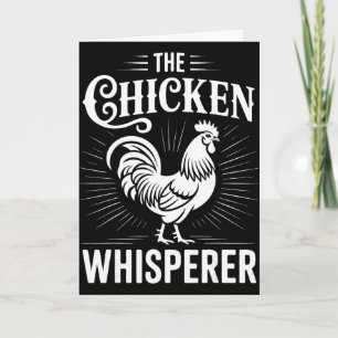 Chicken Whisperer Poultry Farmer Rooster _2  Card