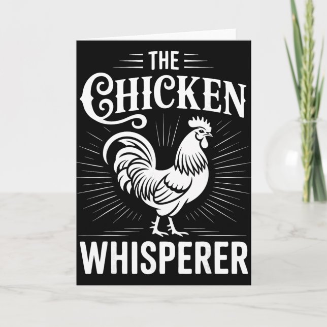 Chicken Whisperer Poultry Farmer Rooster _2  Card (Front)