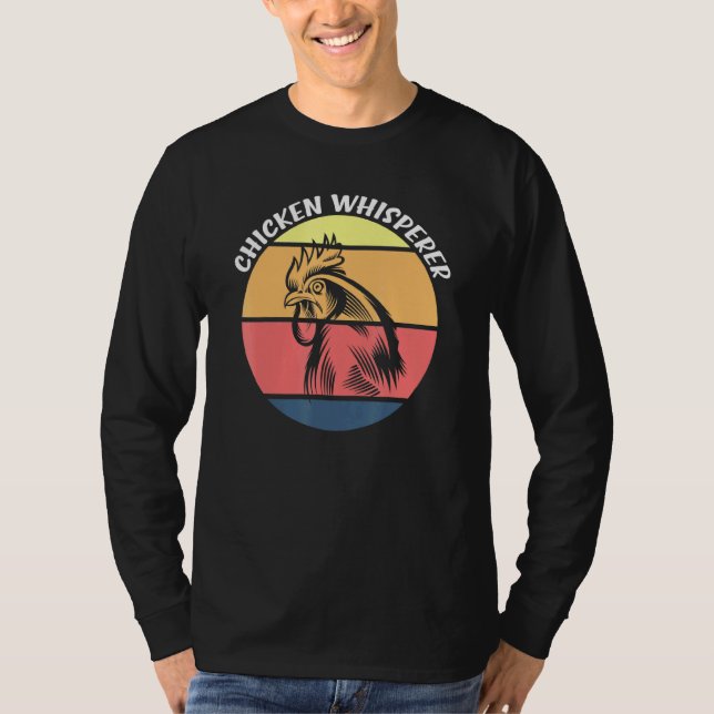Chicken Whisperer Rooster Farm Animal Farmer Retro T-Shirt (Front)