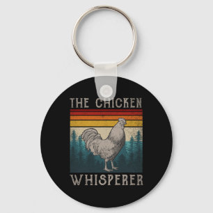 Chicken Whisperer Shirt Vintage Retro Chicken Farm Key Ring