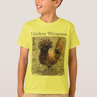 Chicken Whisperer with Golden Crested Polish Hen T-Shirt
