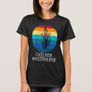 Chicken Whisperer with Retro Sunset Backyard Chic T-Shirt