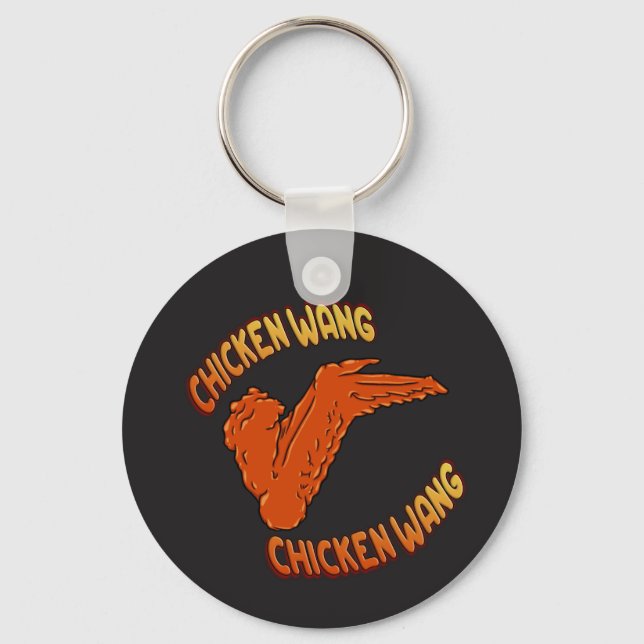 Chicken Wing Button Keychain (Front)