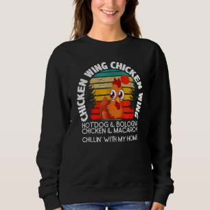 Chicken Wing Chicken Wing Hot Dog Bologna Macaroni Sweatshirt