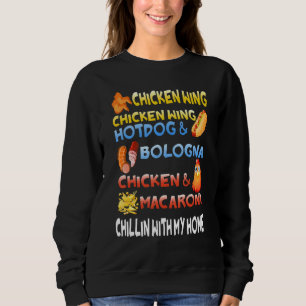 Chicken Wing Chicken Wing Hotdog And Bologna Kids Sweatshirt