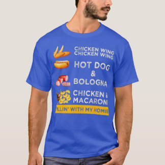 Chicken Wing Chicken Wing Hotdog and Bologna T-Shirt