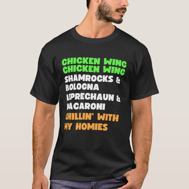 Chicken Wing Chicken Wing Song Hot Dog Bologna St  T-Shirt (Front)