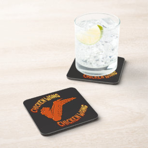 Chicken Wing Hard plastic coaster