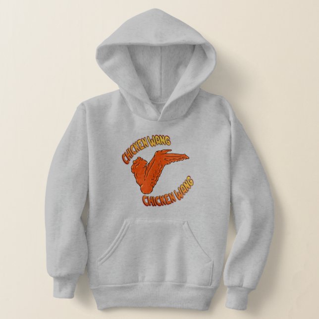Chicken Wing Kids' Pullover Hoodie (Laydown)