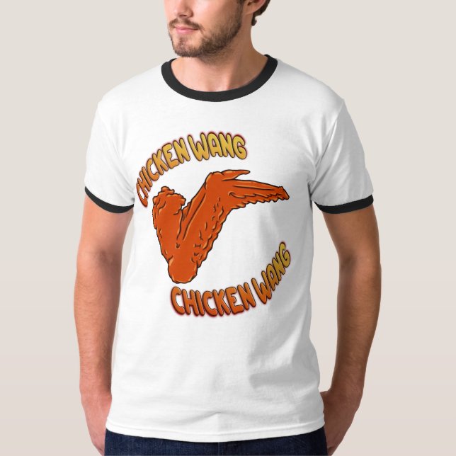 Chicken Wing Men's Basic Ringer T-Shirt (Front)