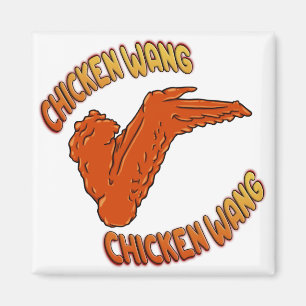 Chicken Wing Square Magnet