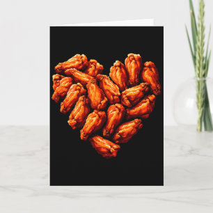 Chicken Wings Are My Valentine Heart Funny Valenti Card