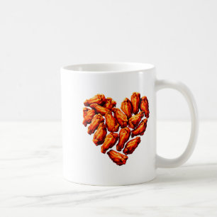 Chicken Wings Are My Valentine Heart Funny Valenti Coffee Mug