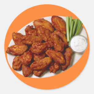 Chicken Wings Classic Round Sticker