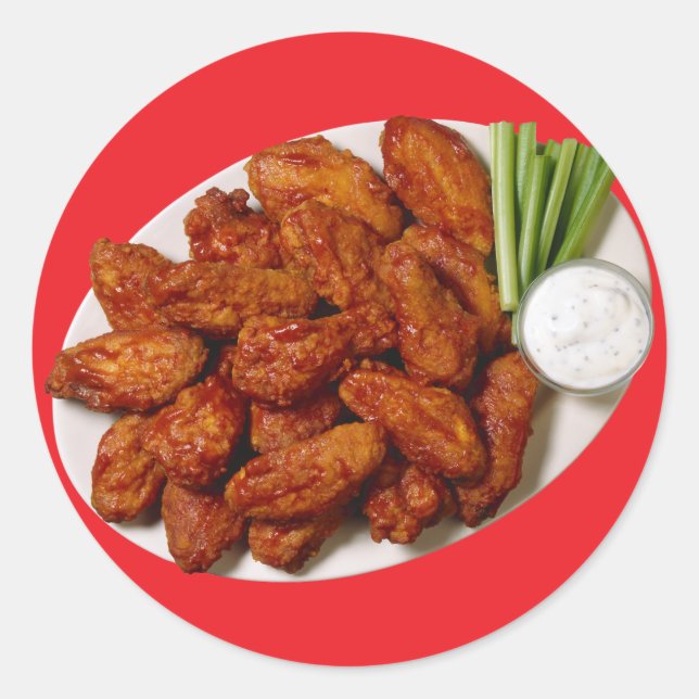 Chicken Wings Classic Round Sticker (Front)