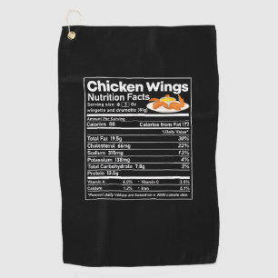 Chicken Wings Nutrition Fact Funny Thanksgiving Ch Golf Towel