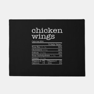 Chicken Wings Nutrition Facts Thanksgiving Christm Doormat
