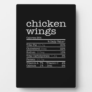 Chicken Wings Nutrition Facts Thanksgiving Christm Plaque