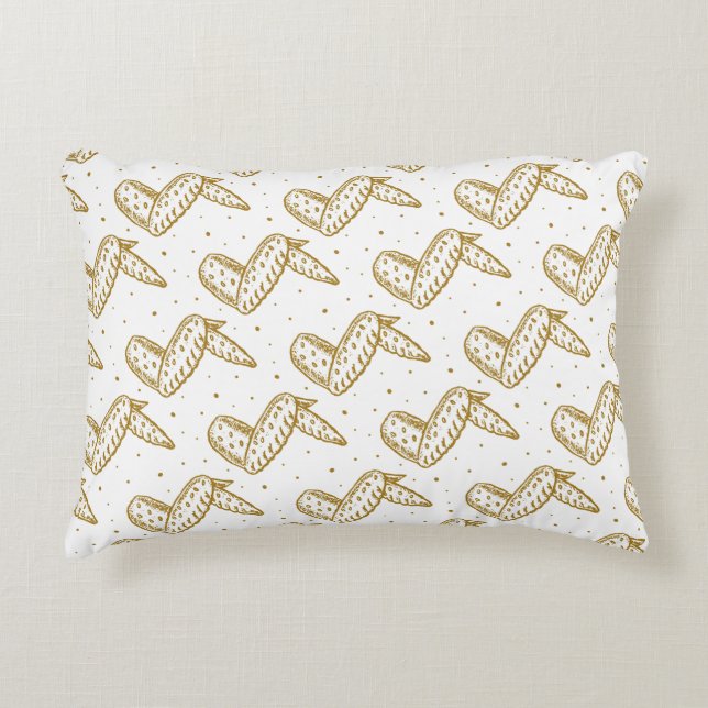 Chicken Wings Pattern Decorative Cushion (Front)