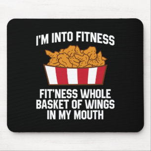 Chicken Wings Quote Hot Wing Fast Food Funny Chick Mouse Pad