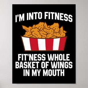 Chicken Wings Quote Hot Wing Fast Food Funny Chick Poster