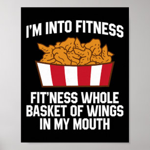 Chicken Wings Quote Hot Wing Fast Food Funny Chick Poster
