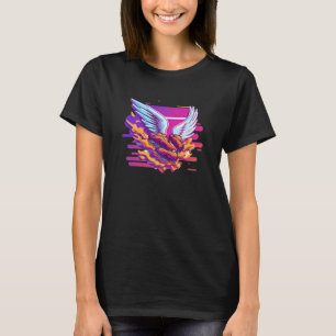 Chicken Wings Synthwave 80s Retrowave Aesthetic  1 T-Shirt