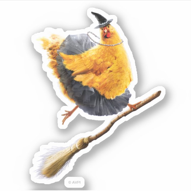 Chicken Witch on Broomstick (Front)