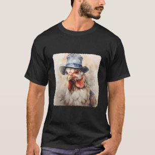 Chicken With A Farmers Farm Chicken Wearing Bird T-Shirt