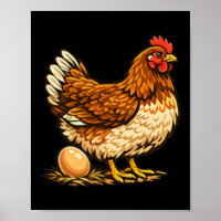 Chicken With Egg Design Chicken Holder Hen Farm Gi