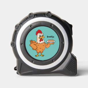 Chicken with eggs on plate cartoon 1