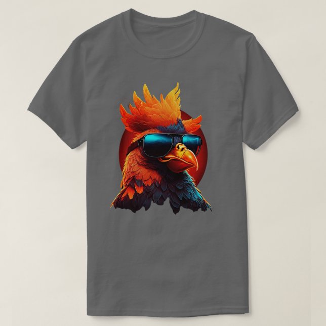 Chicken with sunglasses 3 T-Shirt (Design Front)