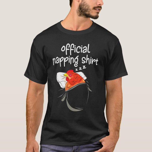 Chicken Women Pyjamas Outfit Nap Pjs Napping T-Shirt (Front)