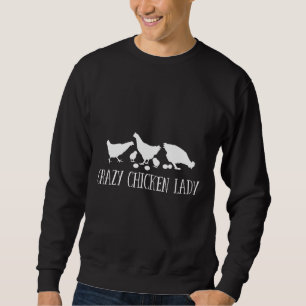 Chicken Womens Crazy Chicken Lady   Sweatshirt
