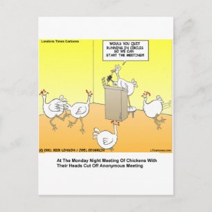 Chickenhead Anonymous Cartoon Gifts & Tees Postcard
