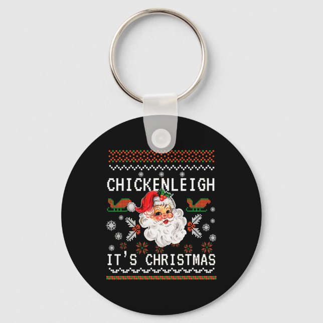 Chickenleigh It's Christmas Funny Xmas 9  Key Ring (Front)