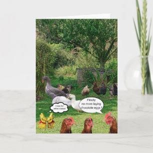 Chickens and Easter eggs Card