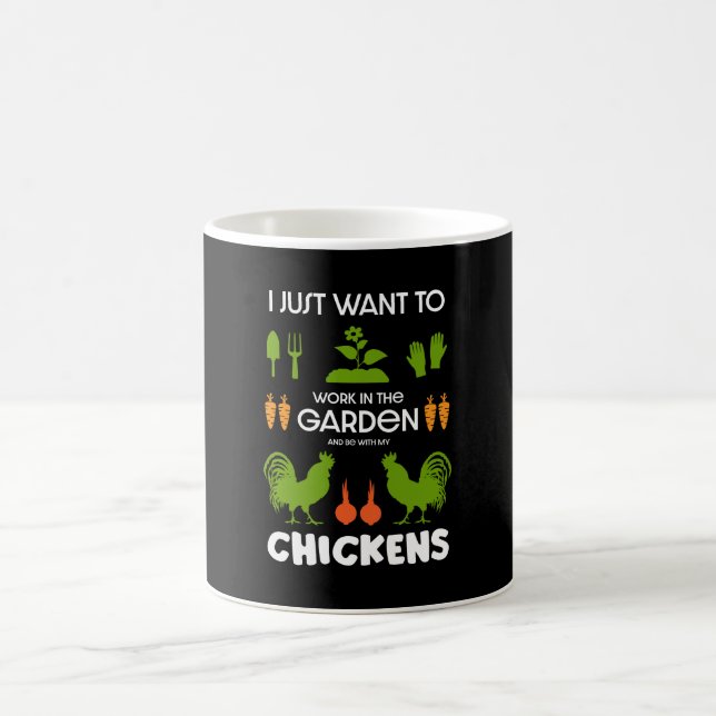 Chickens And Gardening Coffee Mug (Center)